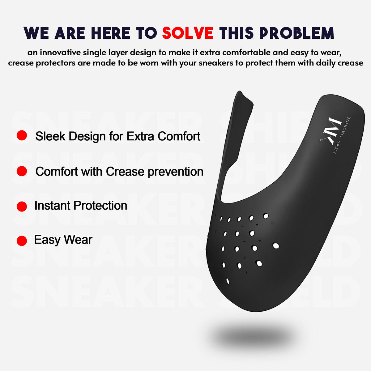 Crease Protector Sleek Sneaker Shield - Crease Free Sneakers Kicks Machine