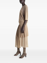 double layer midi dress