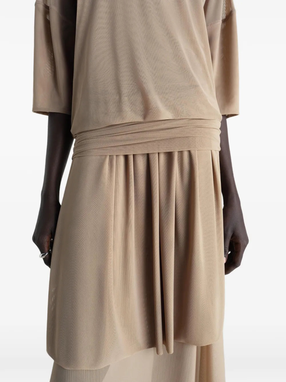 double layer midi dress