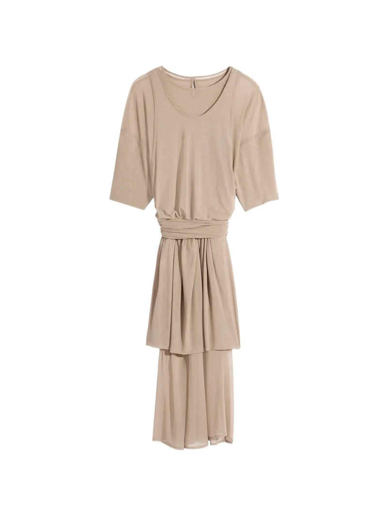 double layer midi dress
