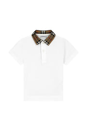 check-collar polo shirt