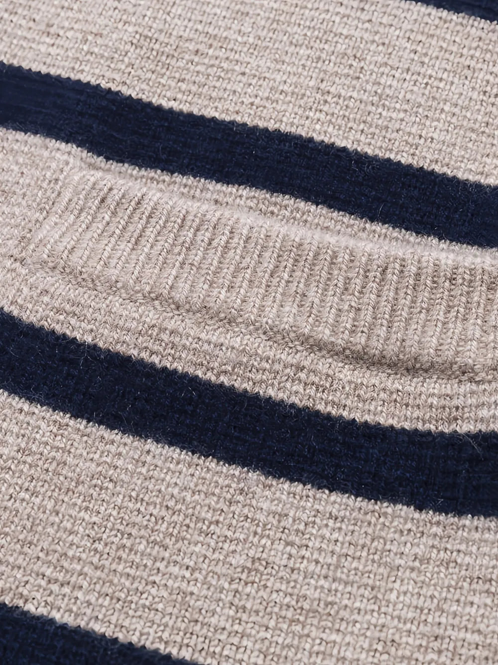 striped button knitwear