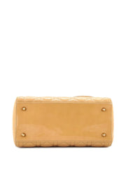 Lady Dior Bag Cannage Quilt Patent Medium satchel