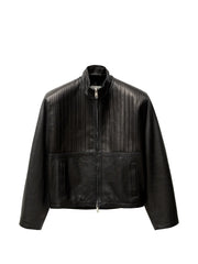 leather blouson
