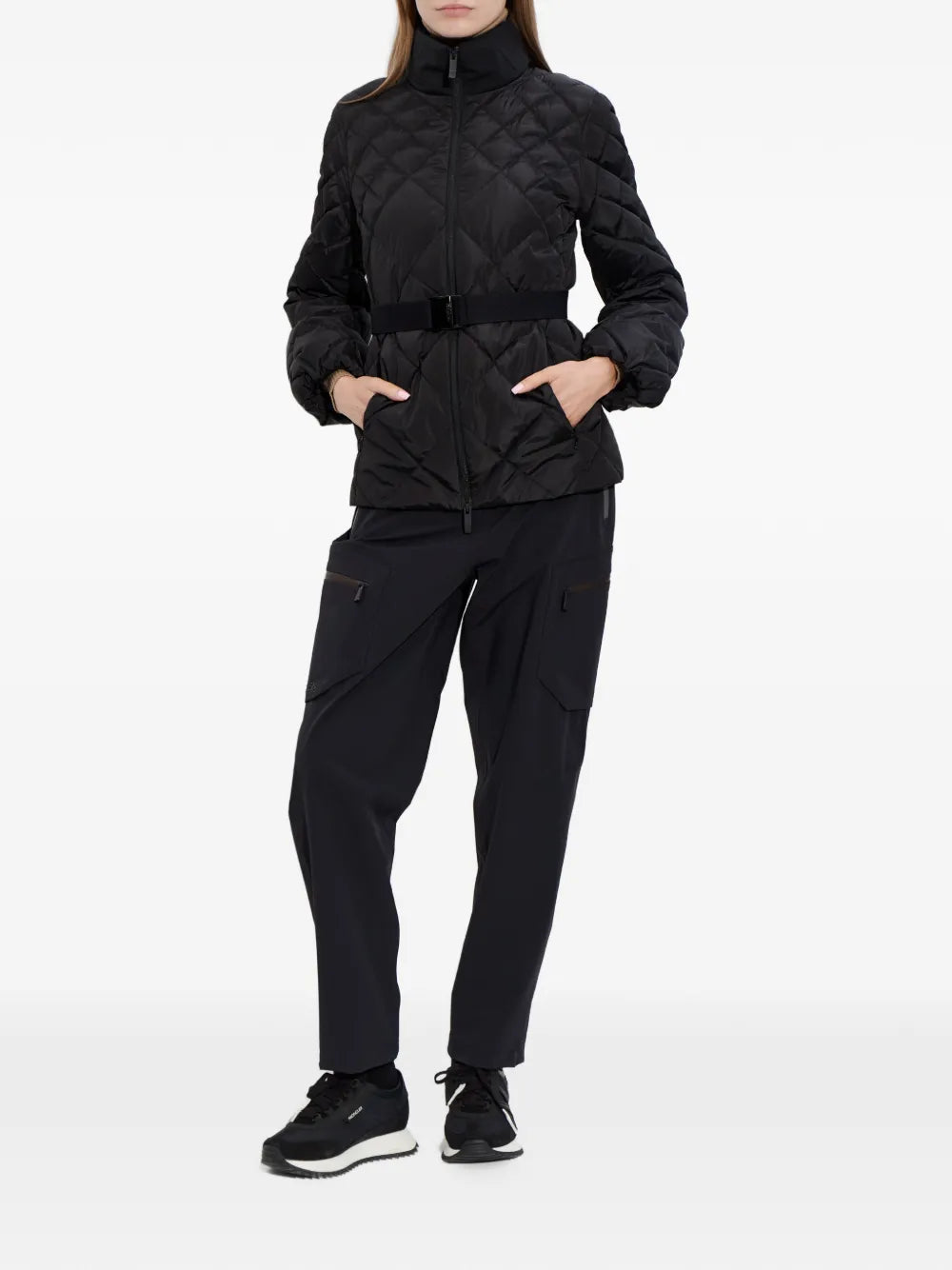 diamond-quilted jacket