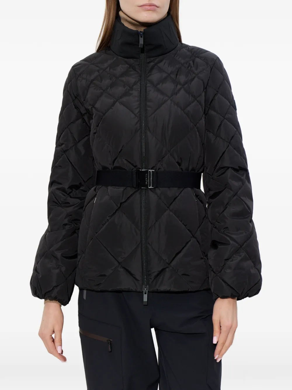 diamond-quilted jacket