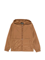 zip-up hooded jacket