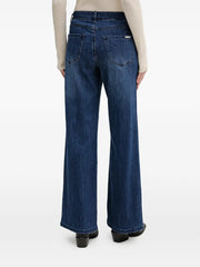 Wide-leg denim jeans