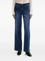 Wide-leg denim jeans