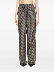 printed wide-leg trousers