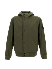 logo-patch hooded jacket