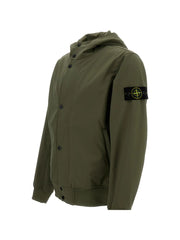 logo-patch hooded jacket
