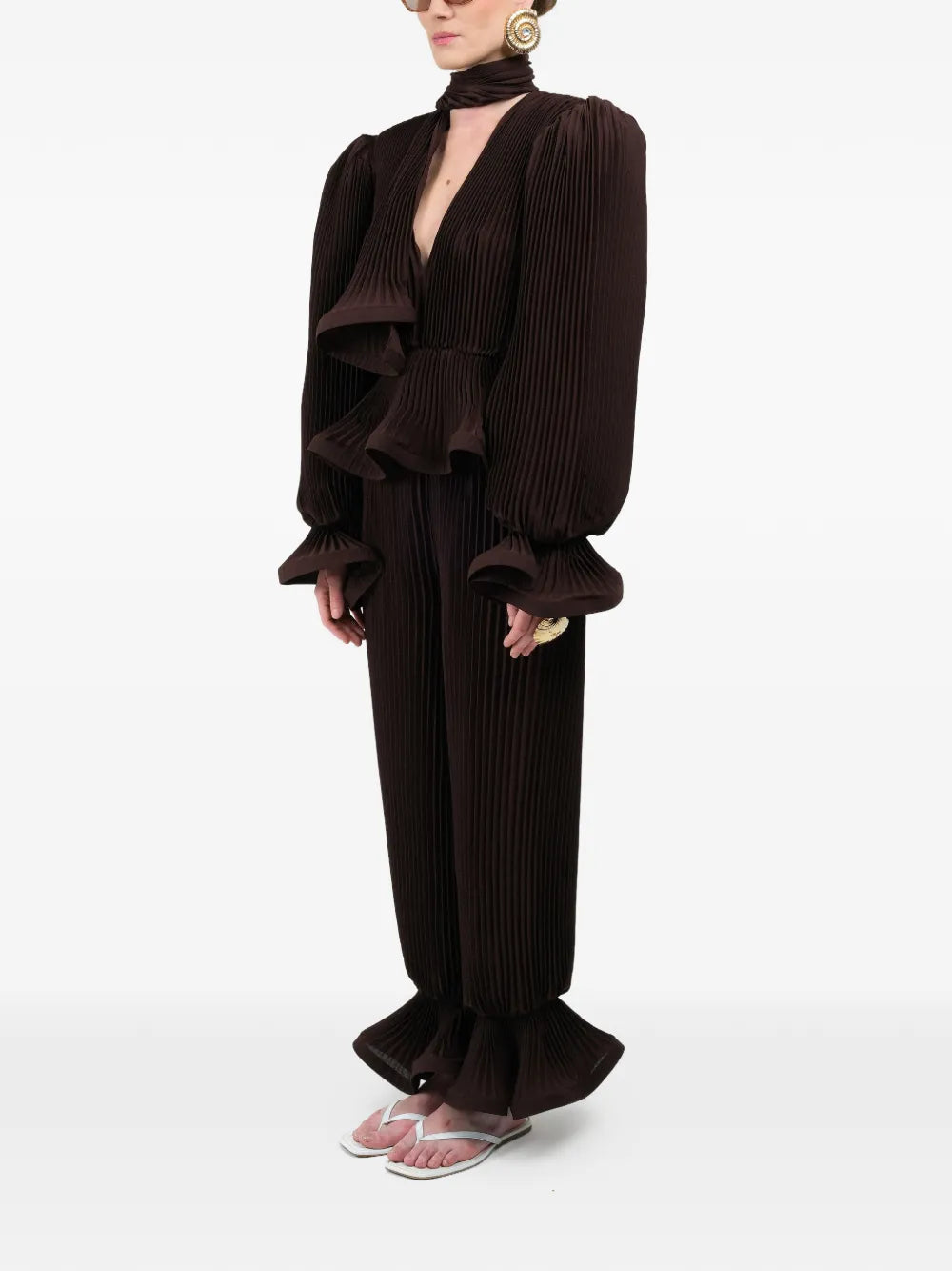 pleated puffy blouse