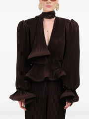 pleated puffy blouse