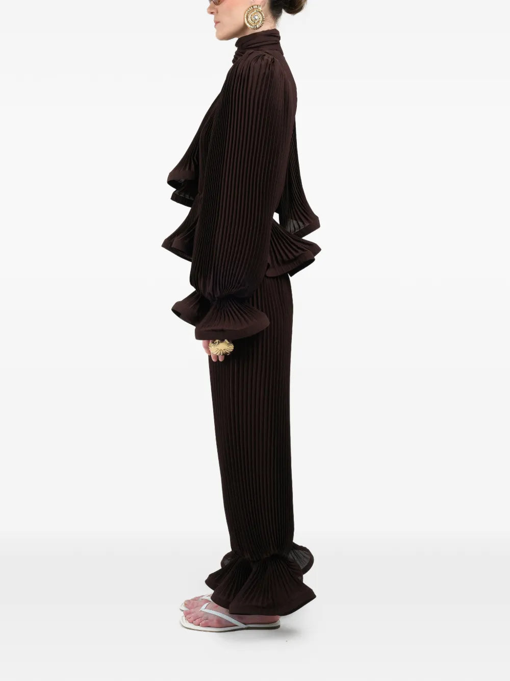 pleated puffy blouse