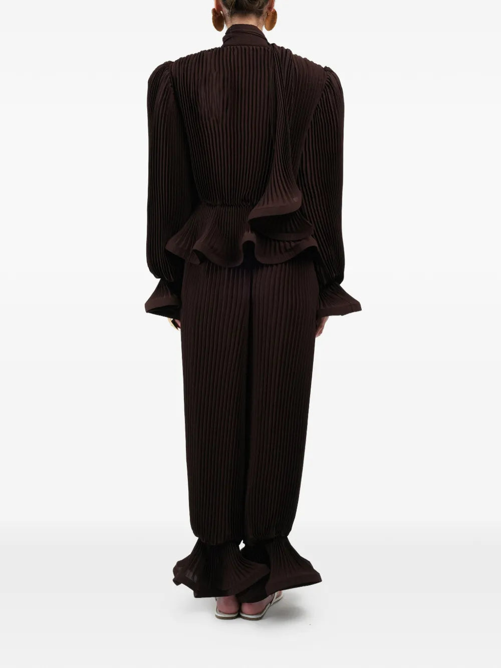 pleated puffy blouse