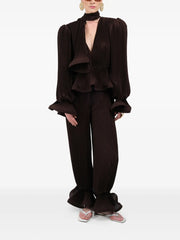 pleated puffy blouse