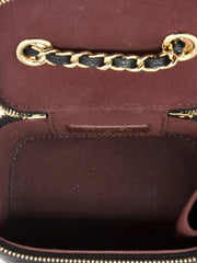 Classic Vanity Case with Chain Quilted Caviar Mini pouch