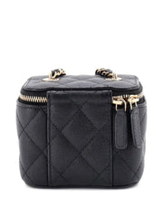 Classic Vanity Case with Chain Quilted Caviar Mini pouch