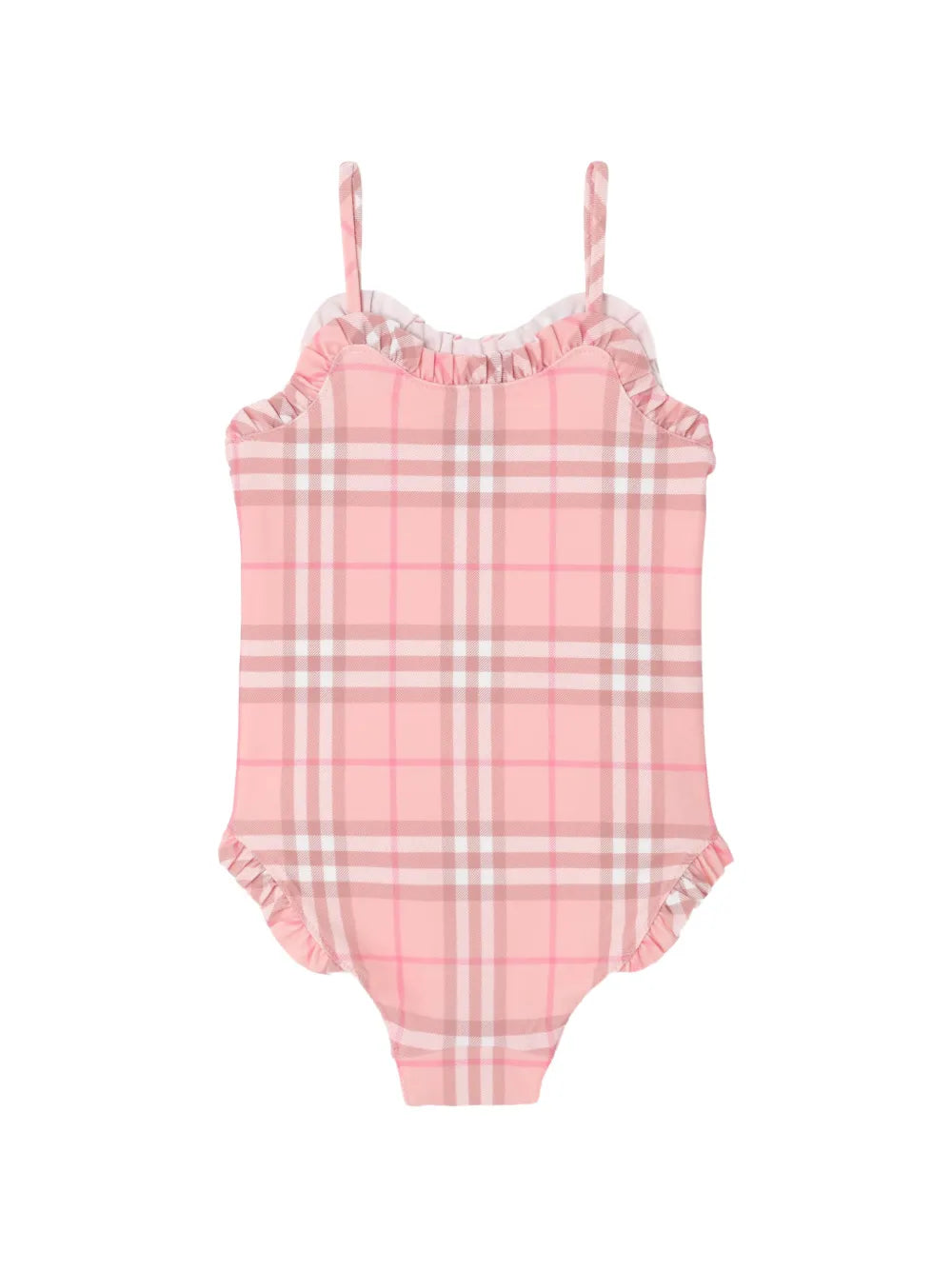 ruffle trim Check swimsuit