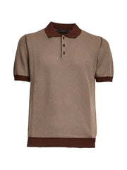 contrast polo shirt