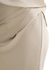 draped midi dress