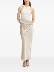draped midi dress