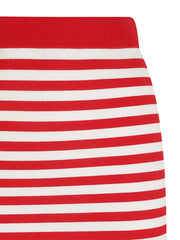 striped mini skirt