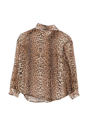 leopard-print buttoned shirt