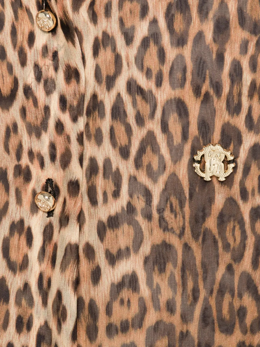 leopard-print buttoned shirt