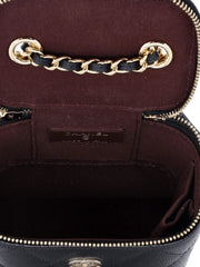 Classic Vanity Case with Chain Quilted Caviar Mini pouch