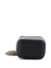 Classic Vanity Case with Chain Quilted Caviar Mini pouch