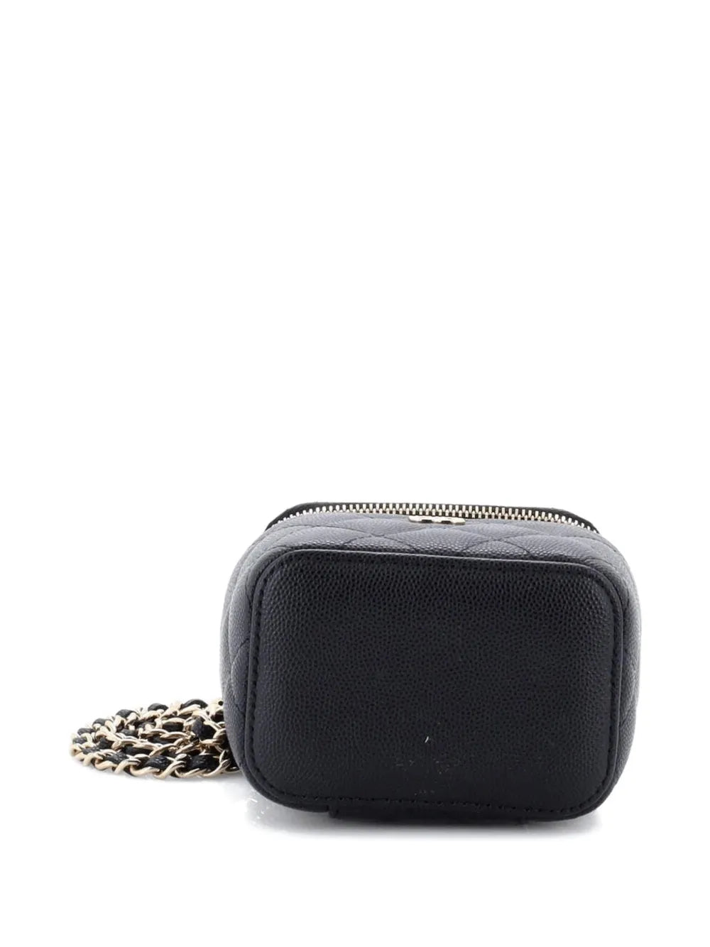Classic Vanity Case with Chain Quilted Caviar Mini pouch