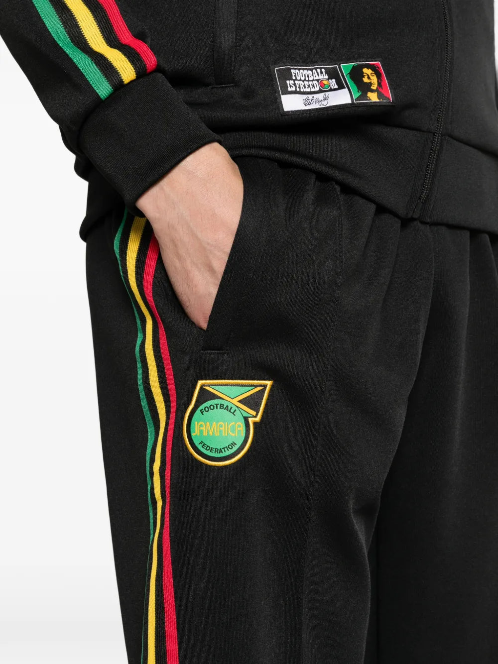 x Jamaica x Bob Marley Originals stripe logo track pants
