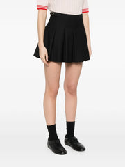 buckle pleated mini skirt
