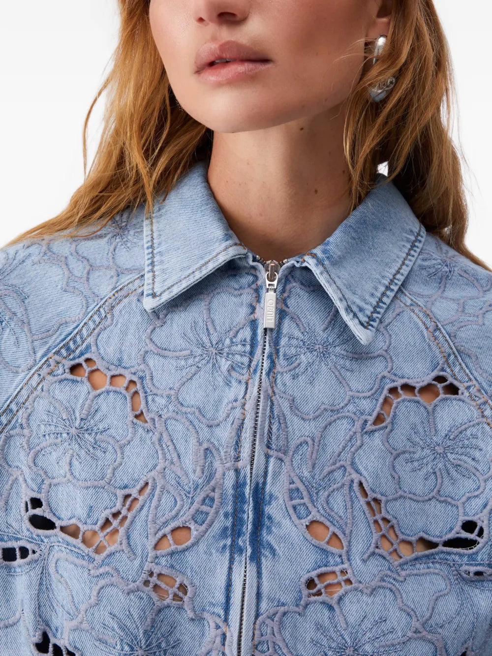 open-work embroidery jacket