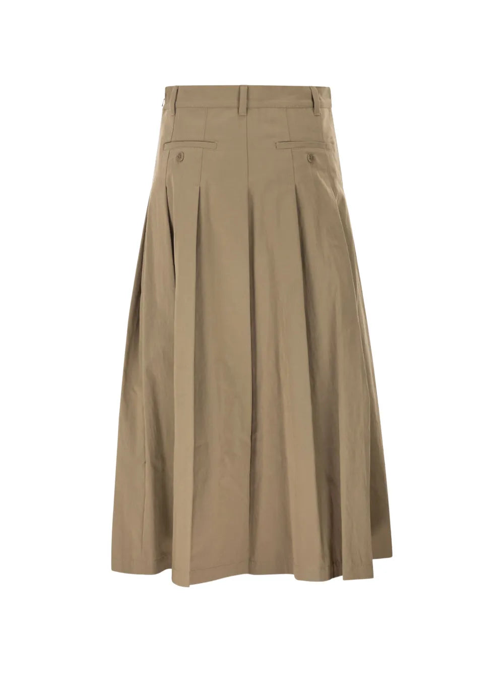 pleated A-line skirt