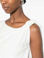 Marlena draped asymmetric-neck top