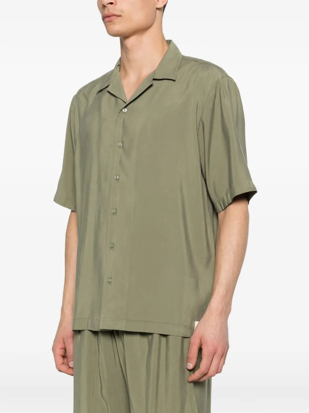 camp-collar short-sleeve shirt