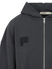 logo-embroidered zip-up Hoodie