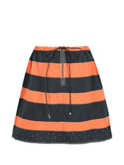 striped mini skirt