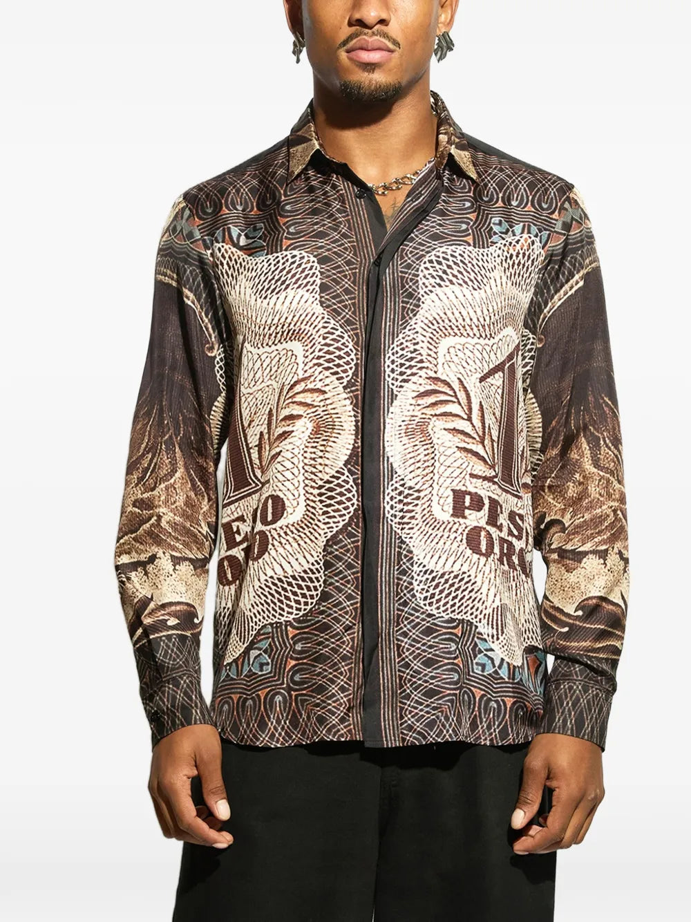 Pesos oversized print shirt