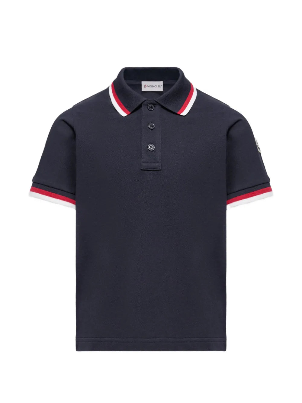 striped trim polo shirt