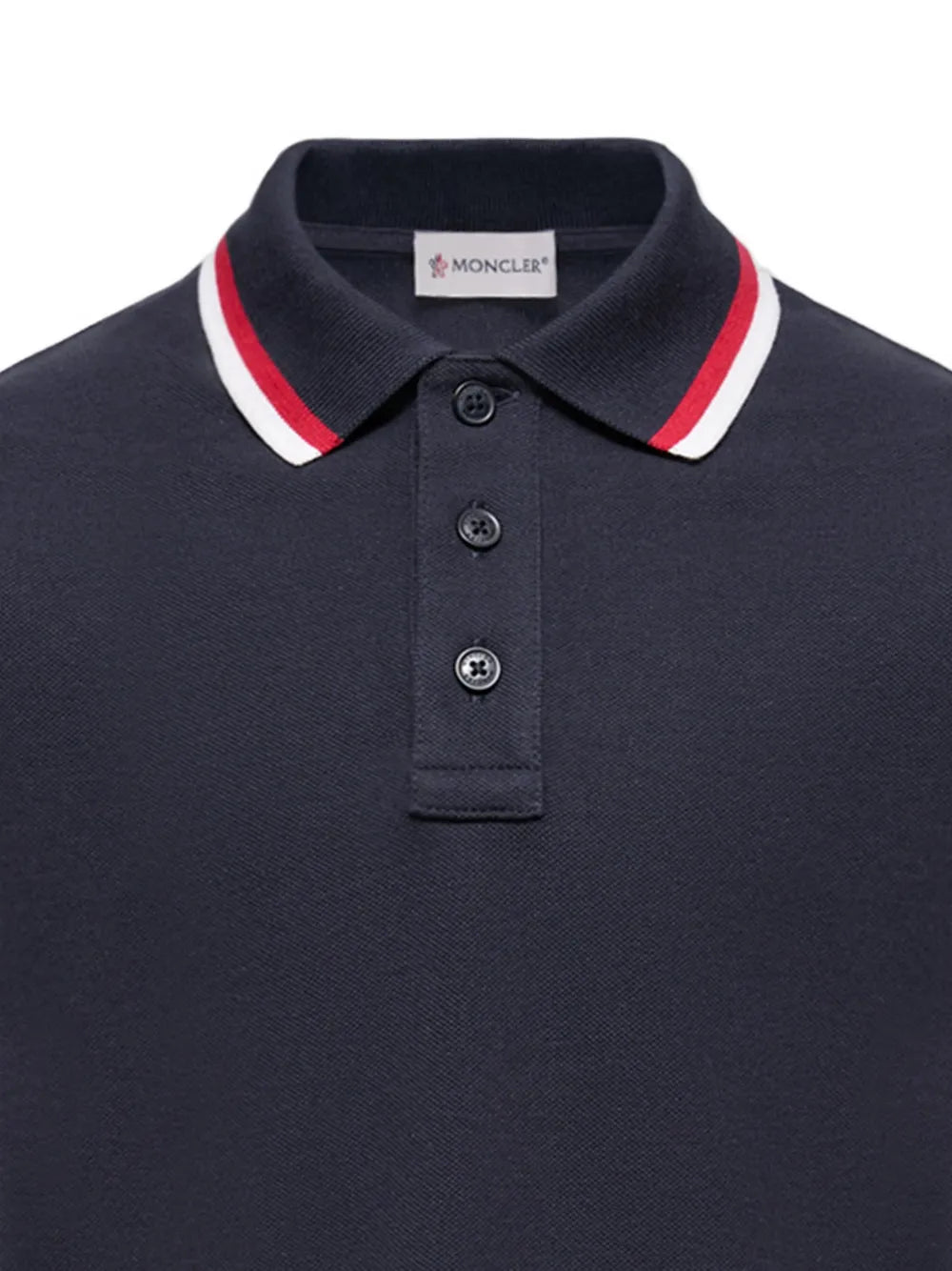 striped trim polo shirt