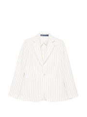 striped single-breasted jacket