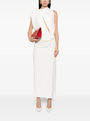 draped midi dress