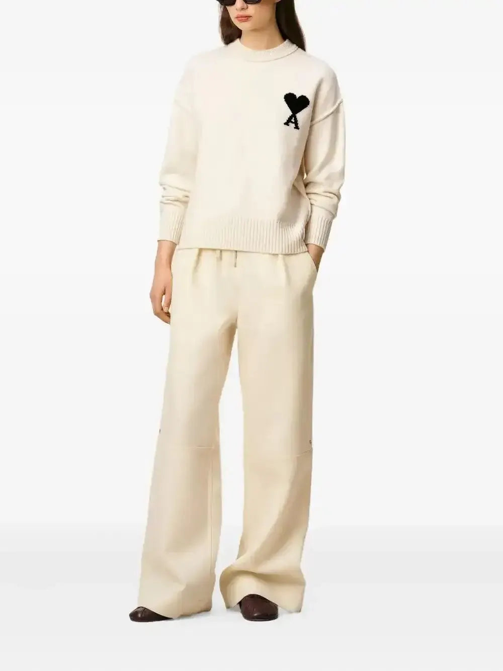 Ami De Coeur crew-neck wool sweater