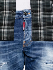 distressed-effect jeans