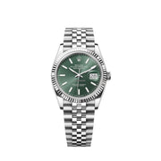 Rolex | Datejust | 126234 | White gold | 36 mm | Steel | Green | Automatic