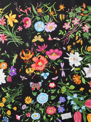 Floral-Print Silk Scarf